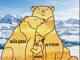 Akrilik Ayı Ailesi Ahşap Puzzle   