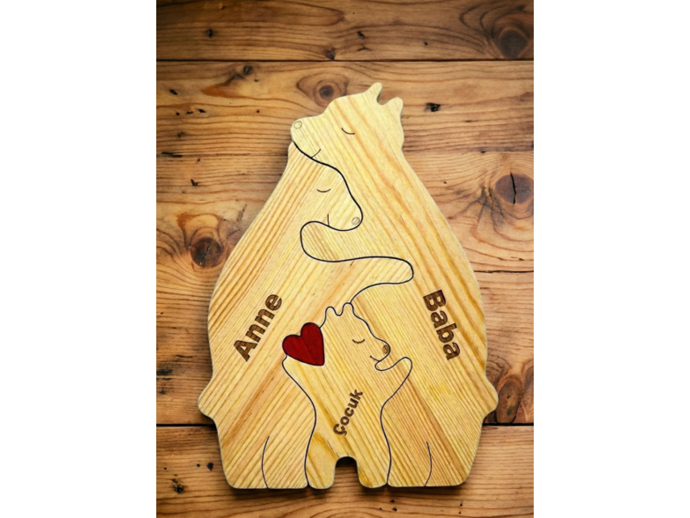 Ayı Ailesi Ahşap Puzzle