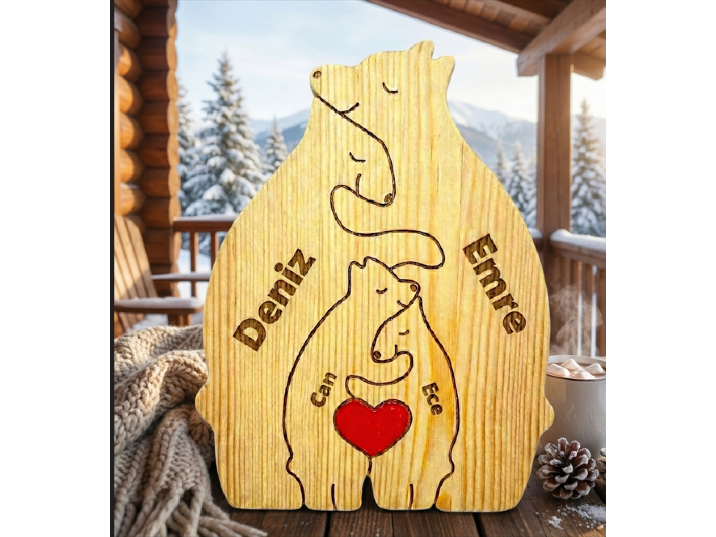 Ayı Ailesi Ahşap Puzzle