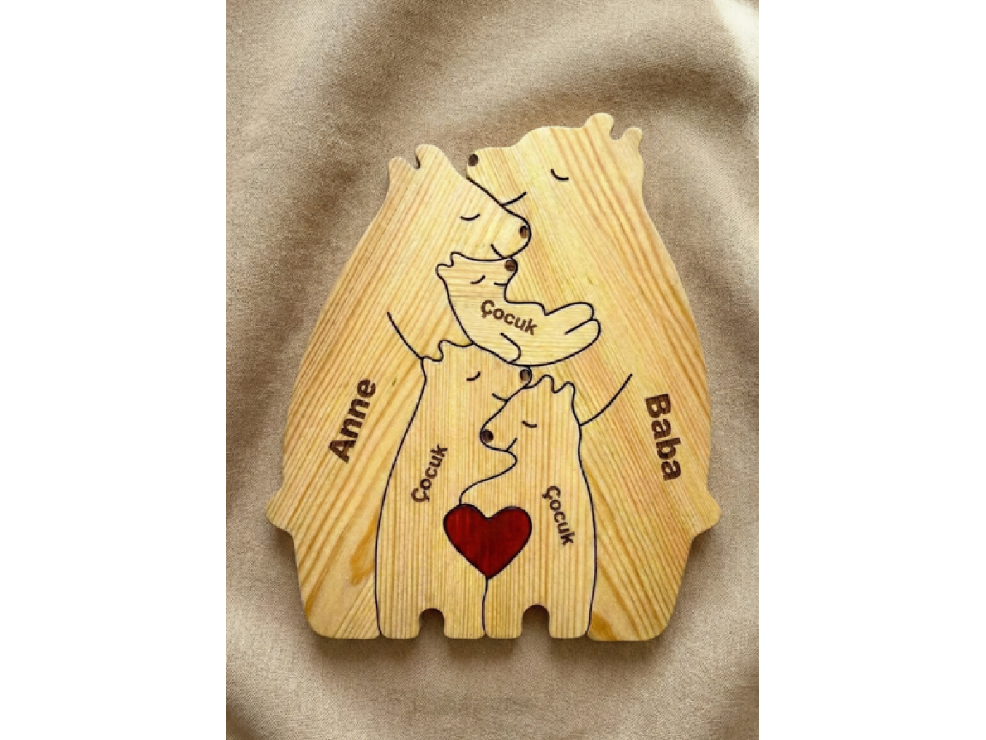 Ayı Ailesi Ahşap Puzzle