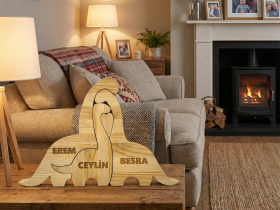 Dino Ailesi Ahşap Puzzle