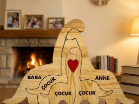 Dino Ailesi Ahşap Puzzle