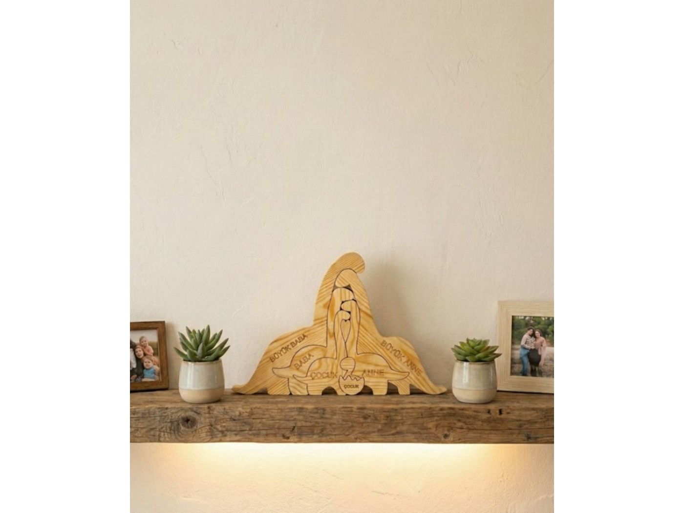 Dino Ailesi Ahşap Puzzle