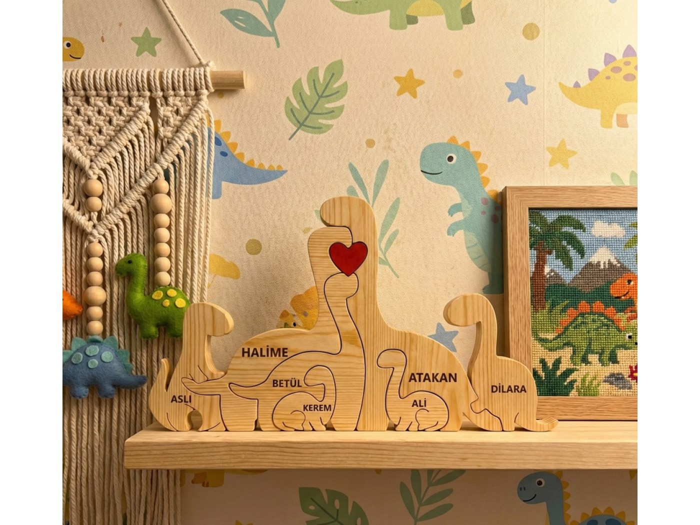 Dino Ailesi Ahşap Puzzle
