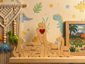 Dino Ailesi Ahşap Puzzle
