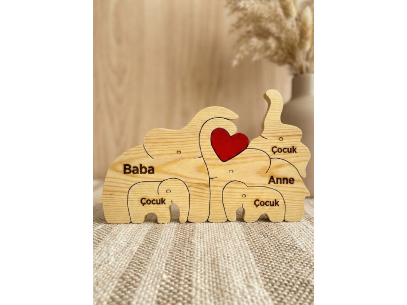 Fil Ailesi Ahşap Puzzle