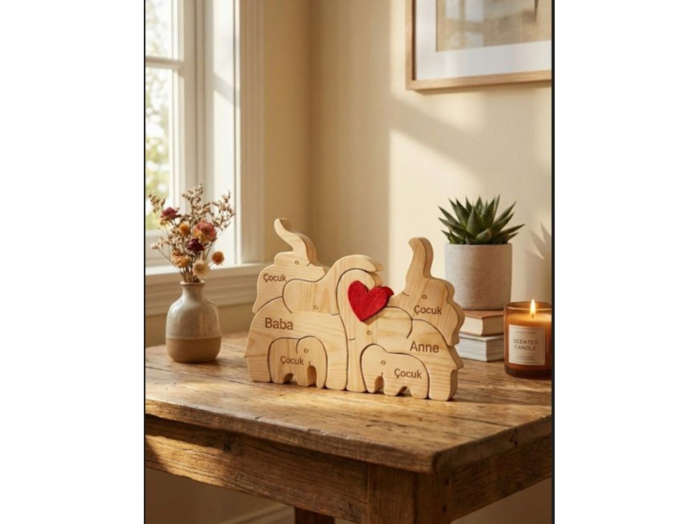 Fil Ailesi Ahşap Puzzle
