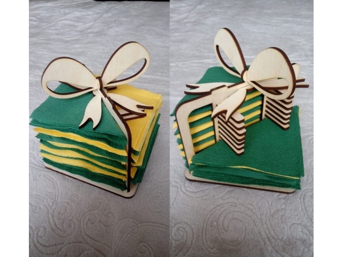 Yonca Ahşap Peçetelik    