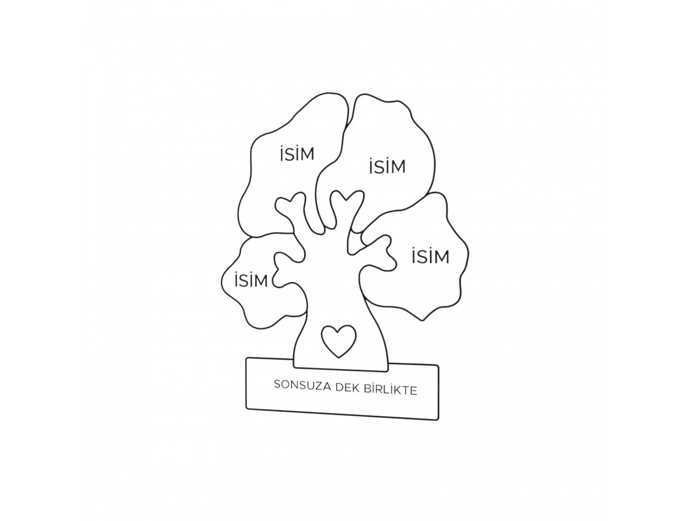 Ahşap Ağaç Puzzle