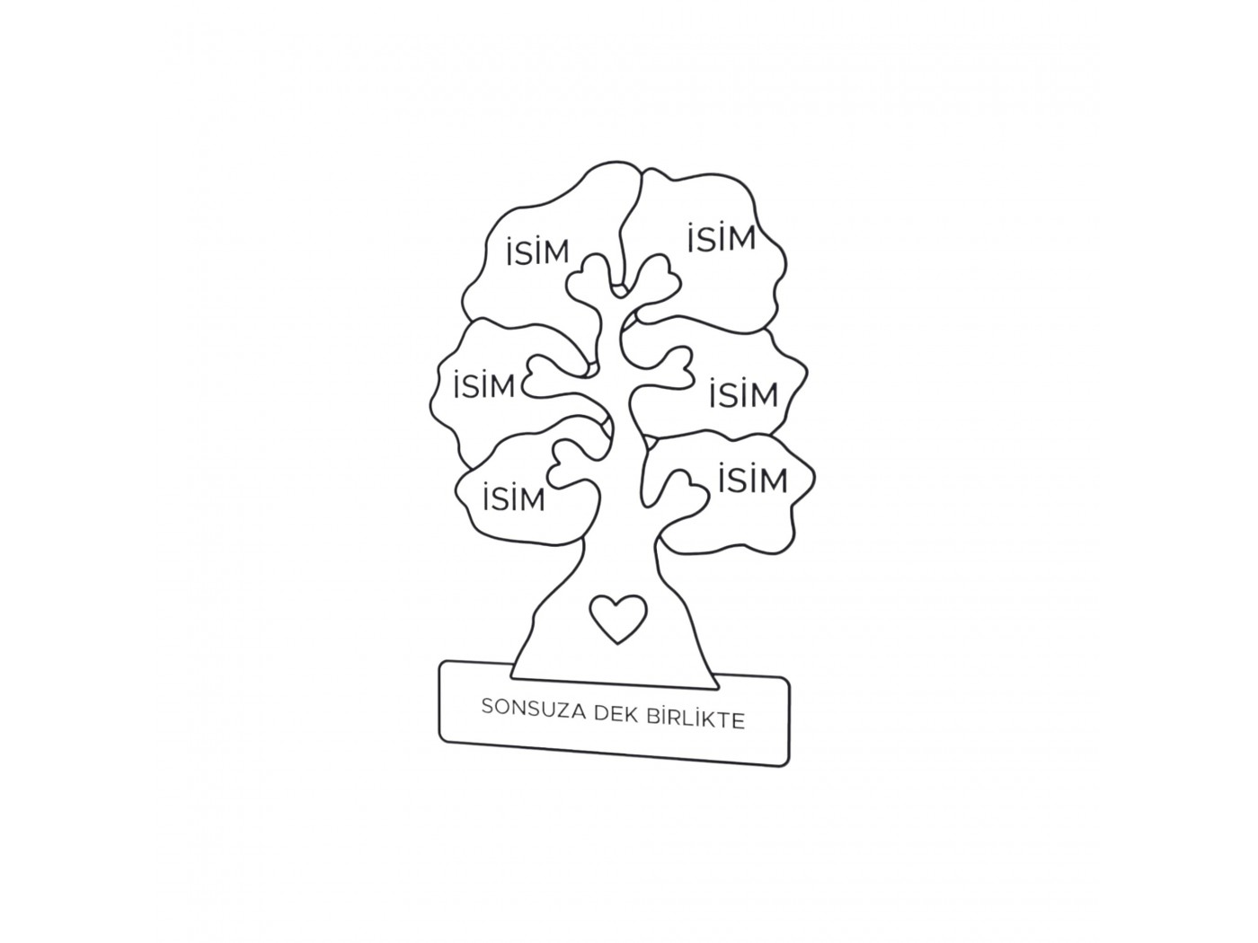 Ahşap Ağaç Puzzle