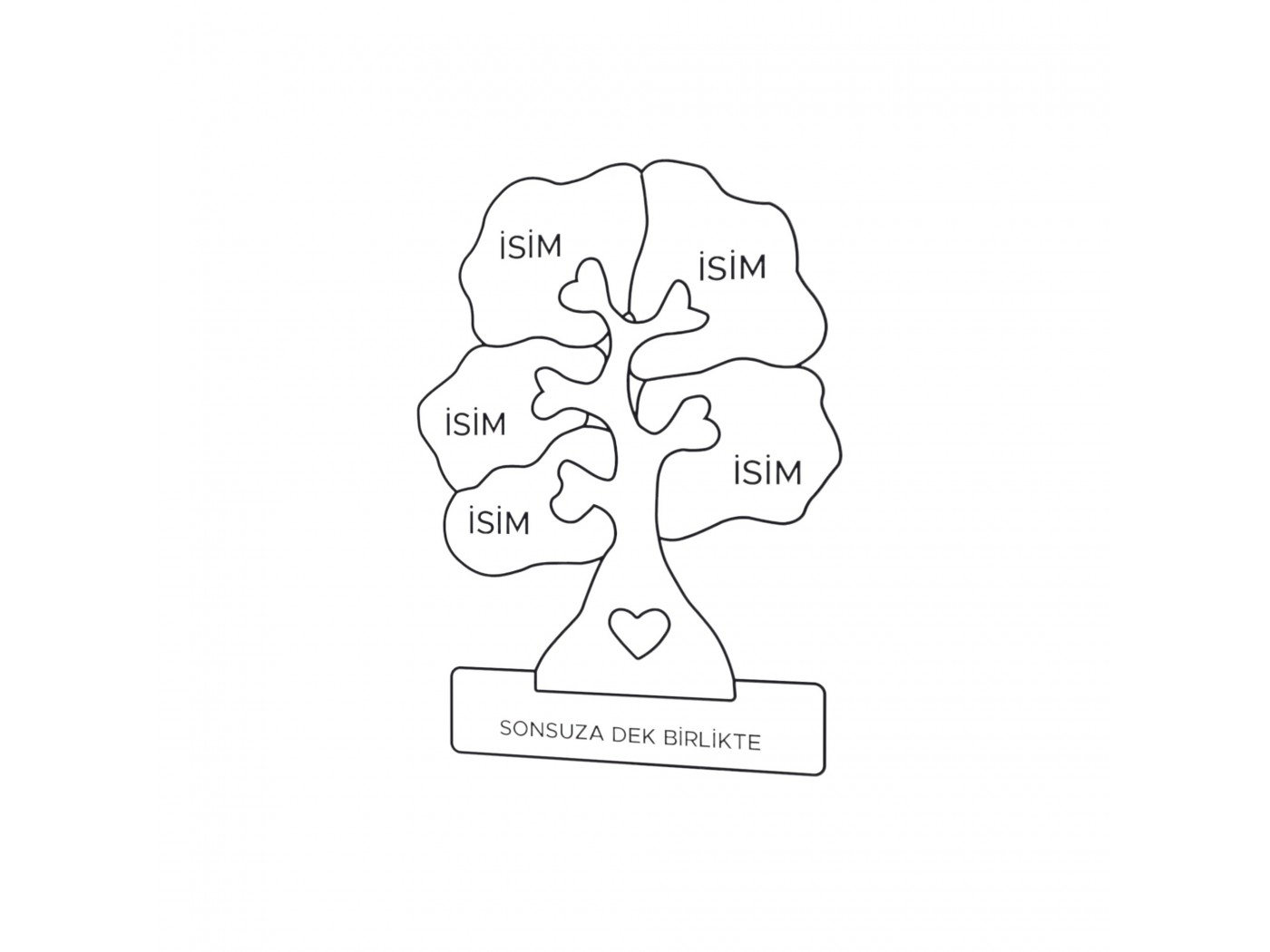 Ahşap Ağaç Puzzle