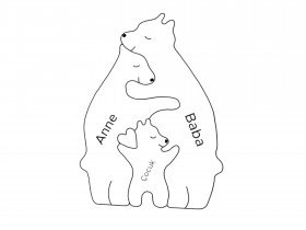 Ayı Ailesi Ahşap Puzzle