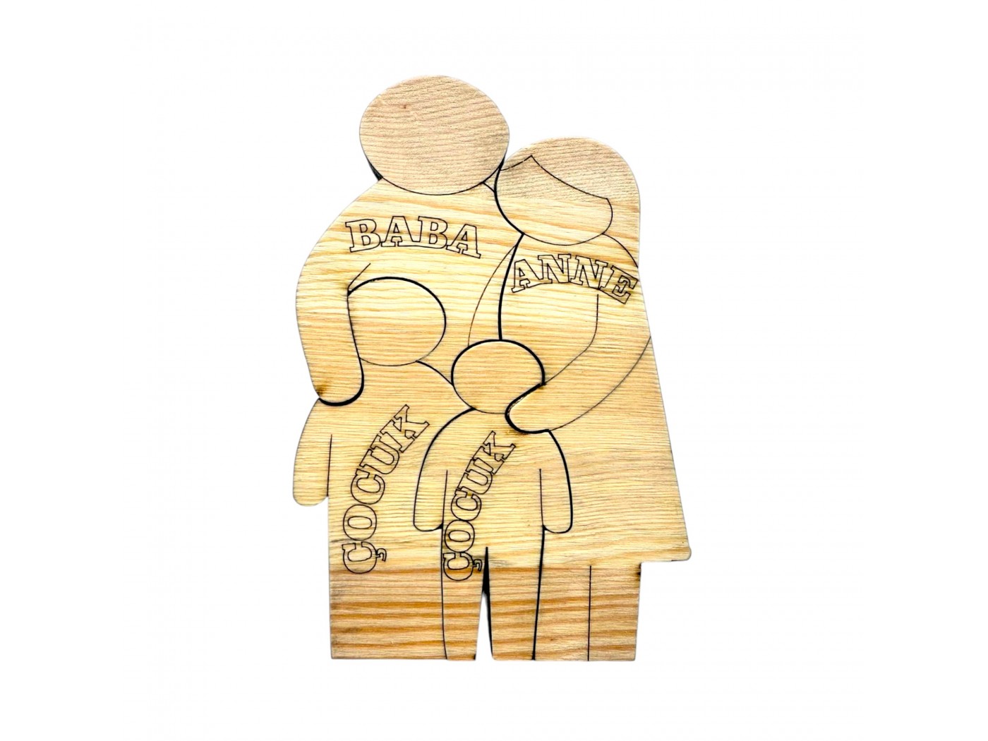 Biz Bir Aileyiz Ahşap Puzzle