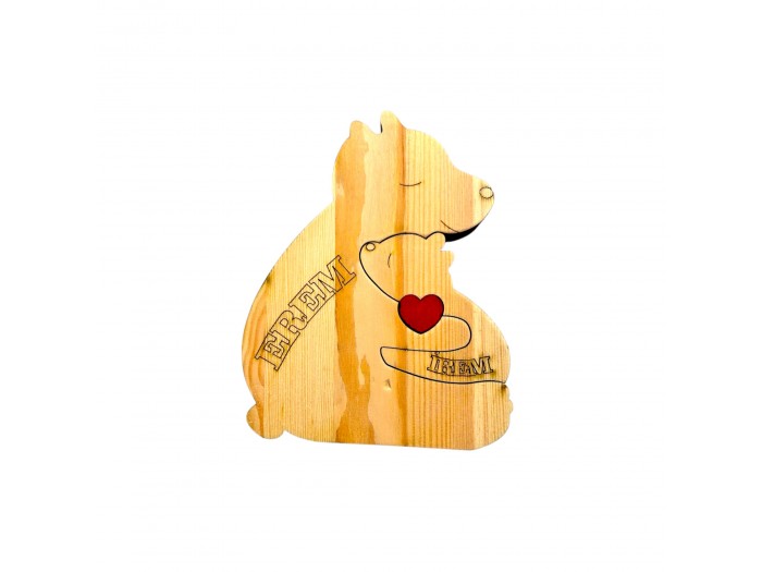 Anne Ayı ve Ailesi Ahşap Puzzle   