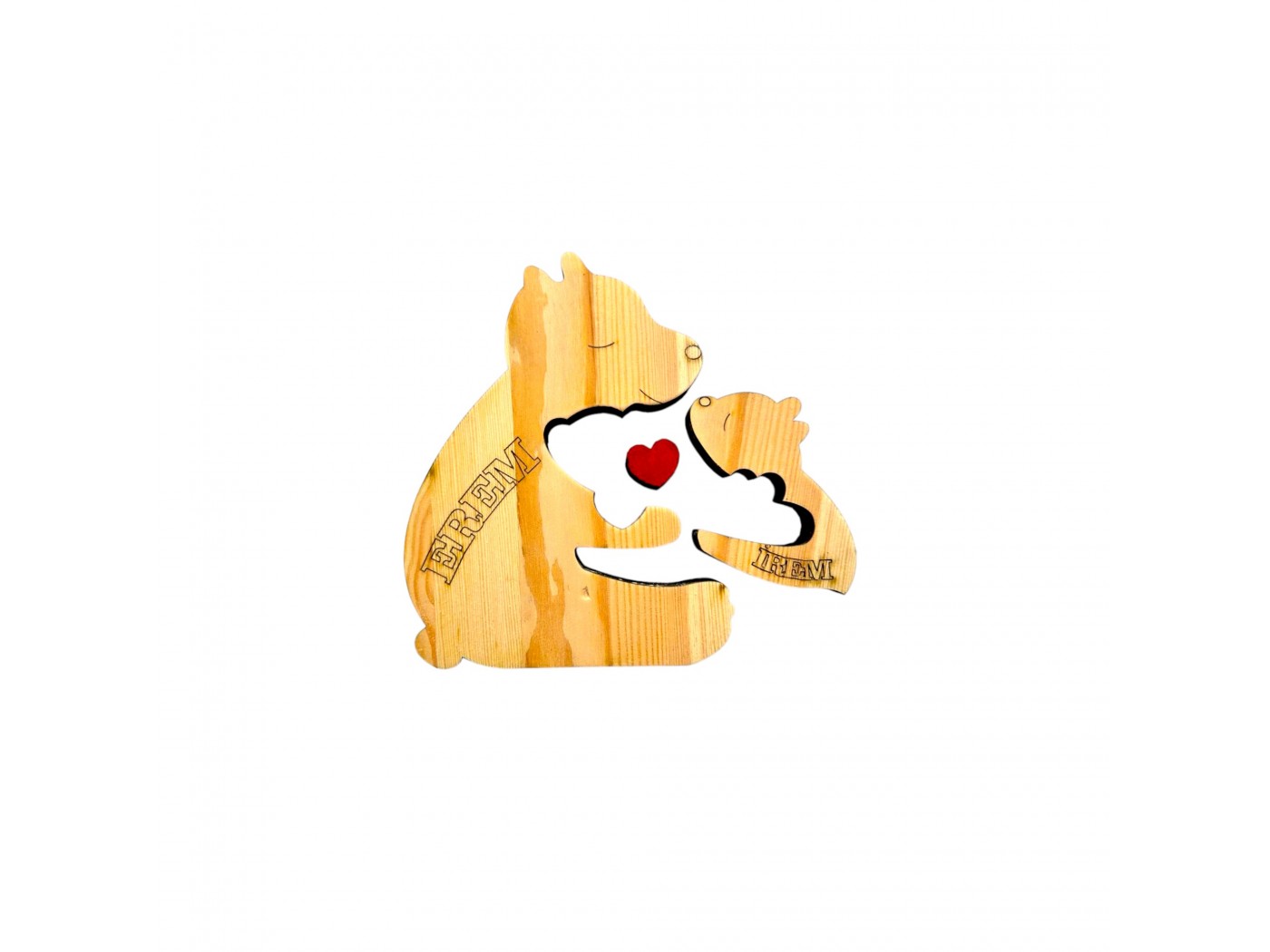 Anne Ayı ve Ailesi Ahşap Puzzle