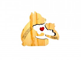 Anne Ayı ve Ailesi Ahşap Puzzle