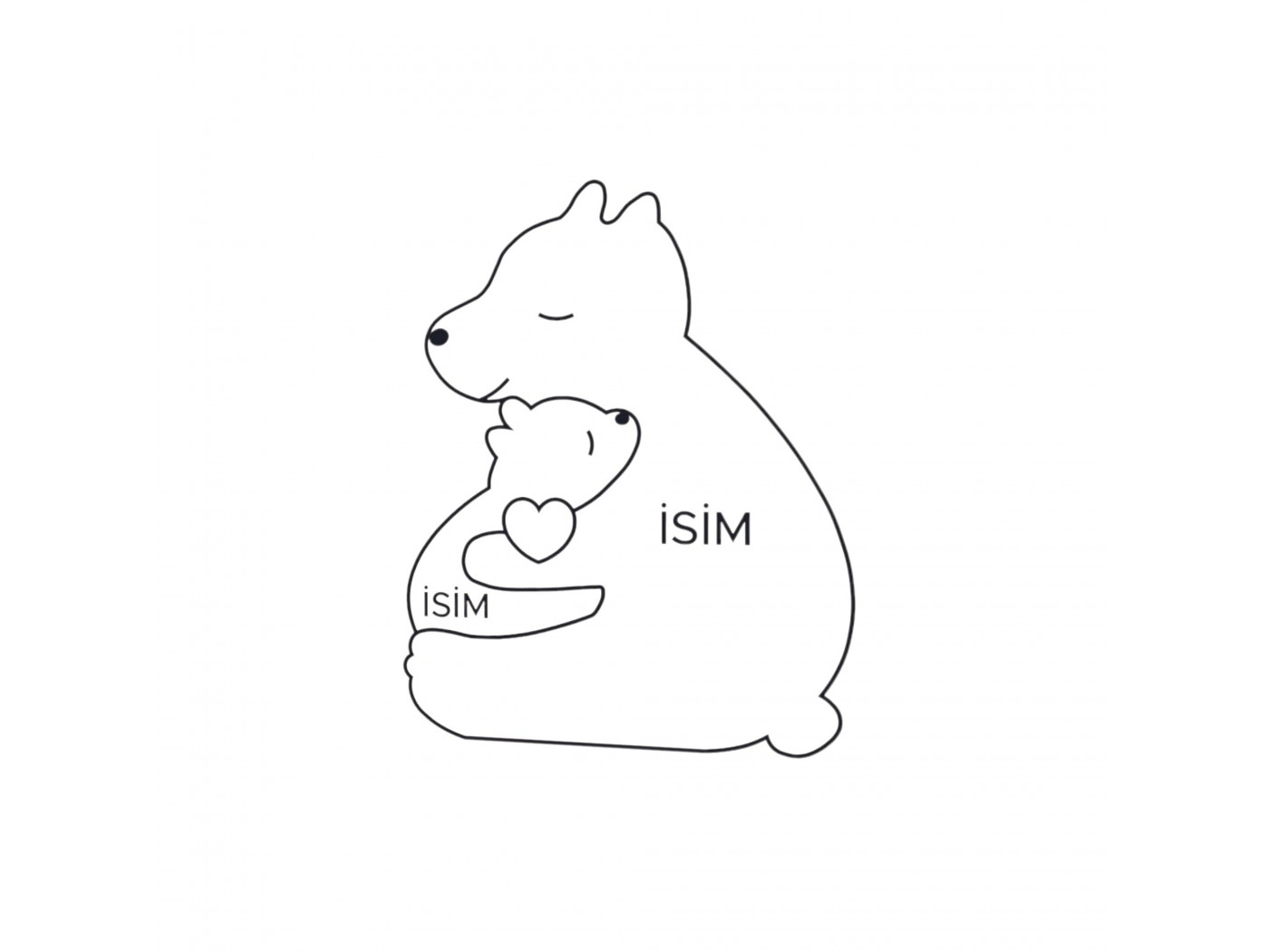 Anne Ayı ve Ailesi Ahşap Puzzle