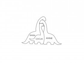 Dino Ailesi Ahşap Puzzle