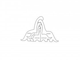 Dino Ailesi Ahşap Puzzle