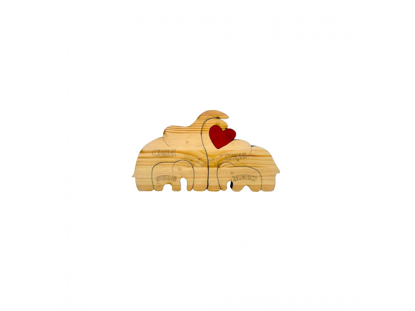 Fil Ailesi Ahşap Puzzle Fil Ailesi Ahşap Puzzle