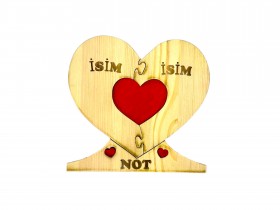 Kalp İçinde Kalp Ahşap Puzzle