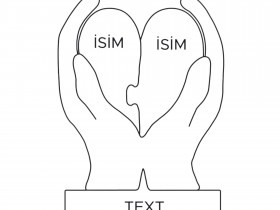 Kalpler Elimde Ahşap Puzzle