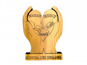 Kalpler Elimde Ahşap Puzzle