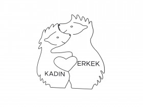 Kirpi Ailesi Ahşap Puzzle