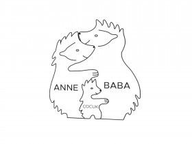 Kirpi Ailesi Ahşap Puzzle