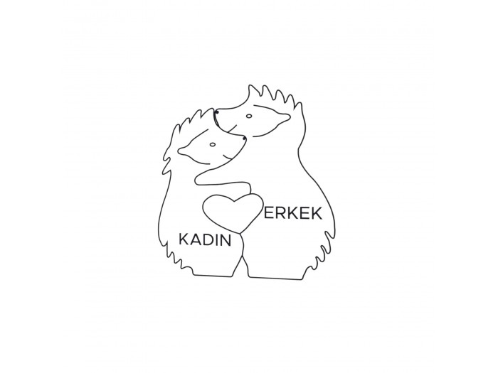 Kirpi Ailesi Ahşap Puzzle   