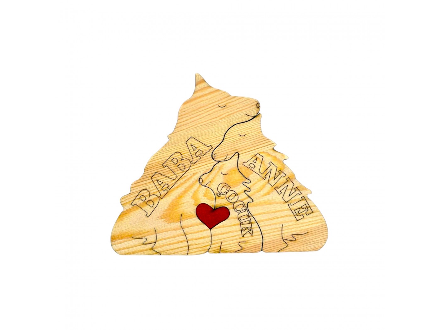 Kurt Ailesi Ahşap Puzzle