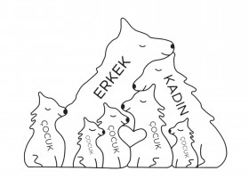 Kurt Ailesi Ahşap Puzzle