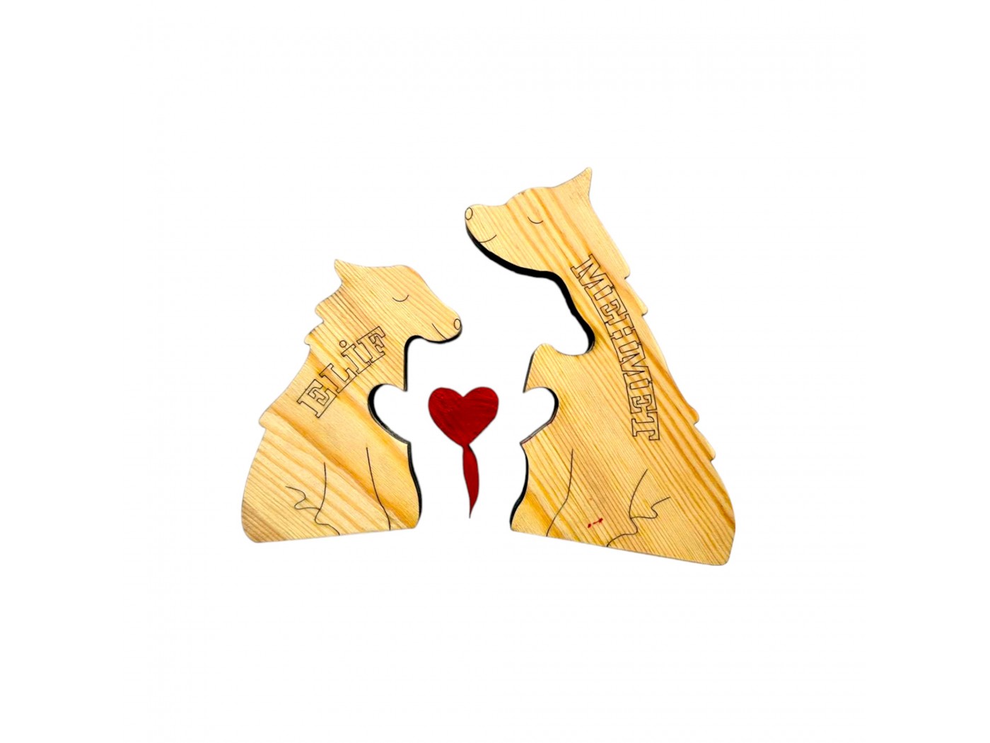 Kurt Ailesi Ahşap Puzzle