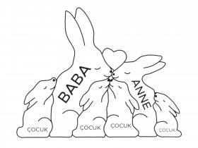 Tavşan Ailesi Ahşap Puzzle