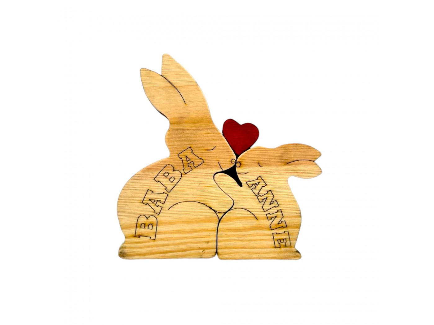 Tavşan Ailesi Ahşap Puzzle