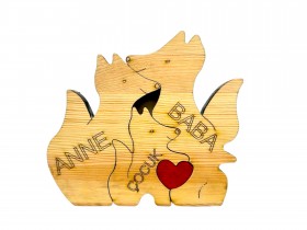 Tilki Ailesi Ahşap Puzzle Tilki Ailesi Ahşap Puzzle