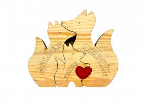 Tilki Ailesi Ahşap Puzzle Tilki Ailesi Ahşap Puzzle