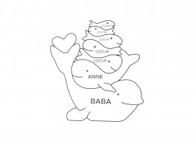 Yunus Ailesi Ahşap Puzzle