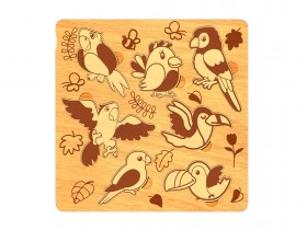 Kuşlar Ahşap Puzzle