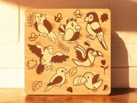 Kuşlar Ahşap Puzzle