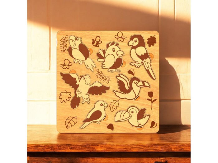 Kuşlar Ahşap Puzzle