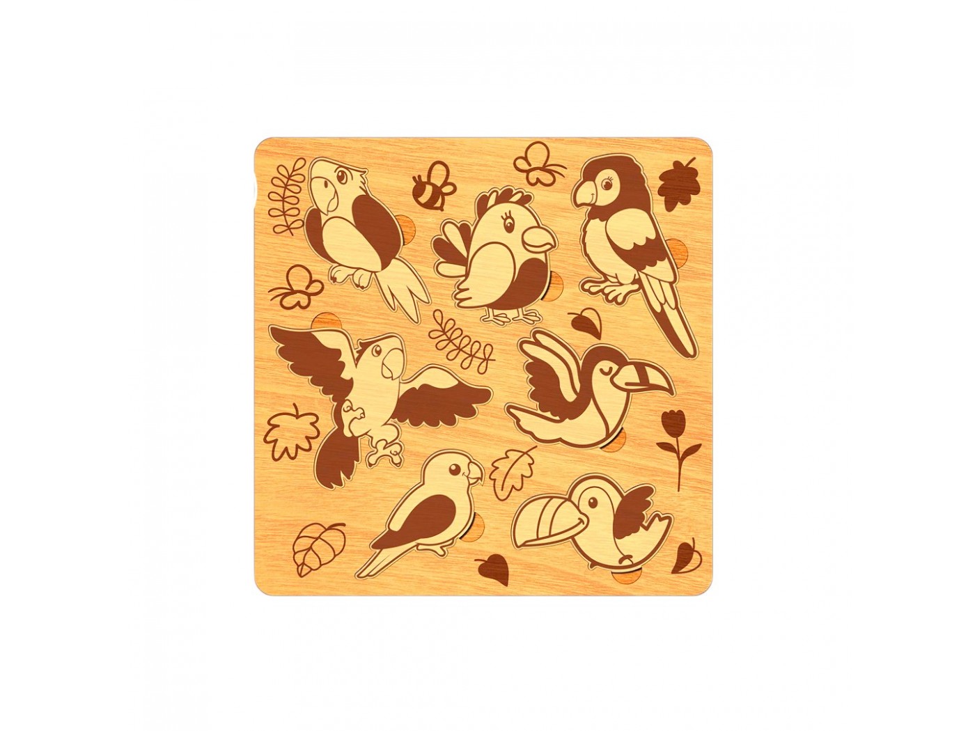 Kuşlar Ahşap Puzzle