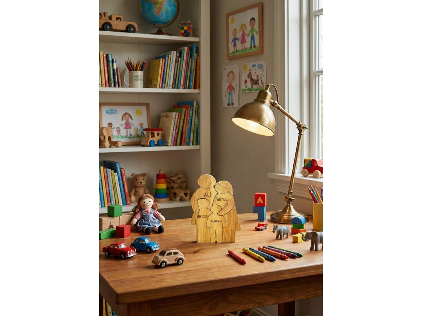 Biz Bir Aileyiz Ahşap Puzzle