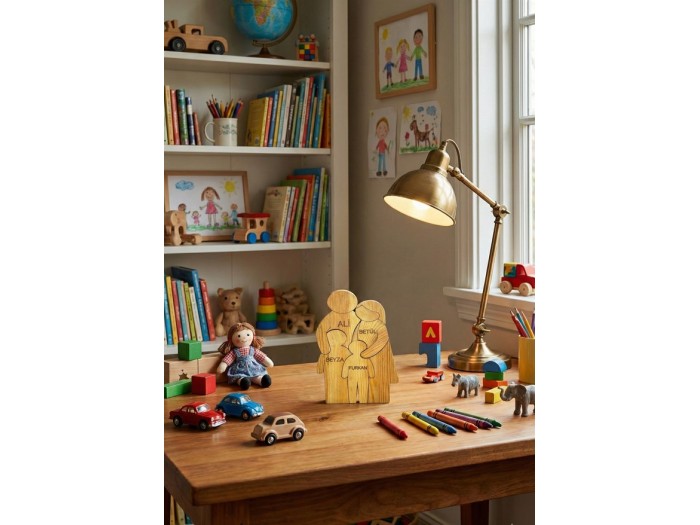 Biz Bir Aileyiz Ahşap Puzzle    