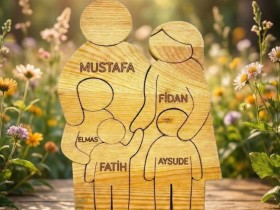 Biz Bir Aileyiz Ahşap Puzzle