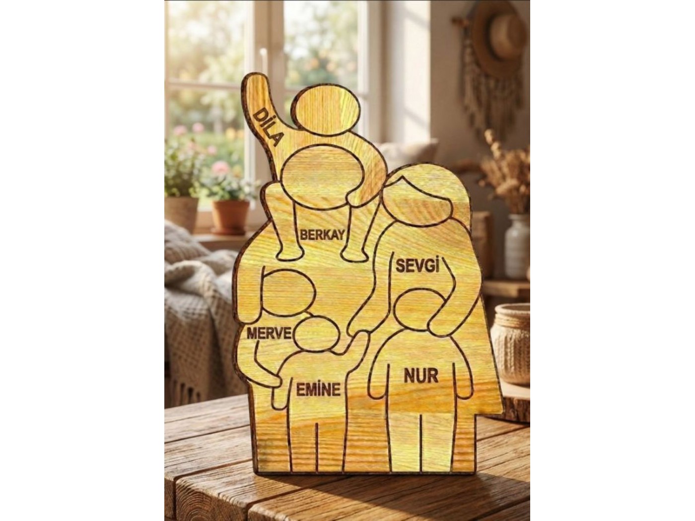 Biz Bir Aileyiz Ahşap Puzzle