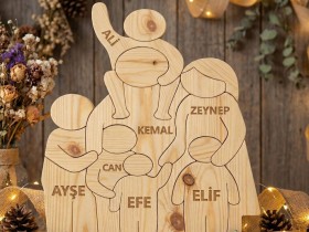 Biz Bir Aileyiz Ahşap Puzzle