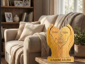 Kalpler Elimde Ahşap Puzzle