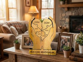 Kalpler Elimde Ahşap Puzzle