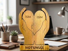 Kalpler Elimde Ahşap Puzzle